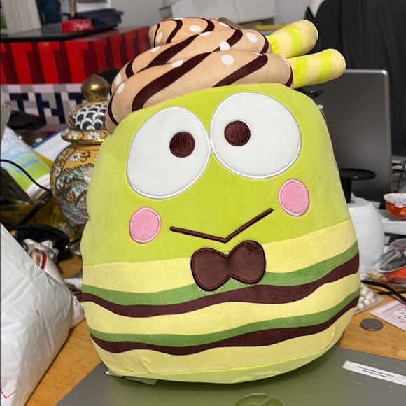 SQUISHMALLOWS Hello Kitty KEROPPI 12" Sanrio Ice Cream Sweet Treat Plush Frog - Picture 1 of 1